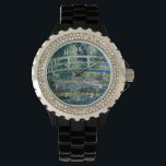 Monet - Water Lilies und japanische Brücke Armbanduhr<br><div class="desc">Water Lilies und japanische Brücke,  berühmtes Gemälde von Claude Monet.</div>