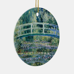Monet - Water Lilies und japanische Brücke Keramik Ornament