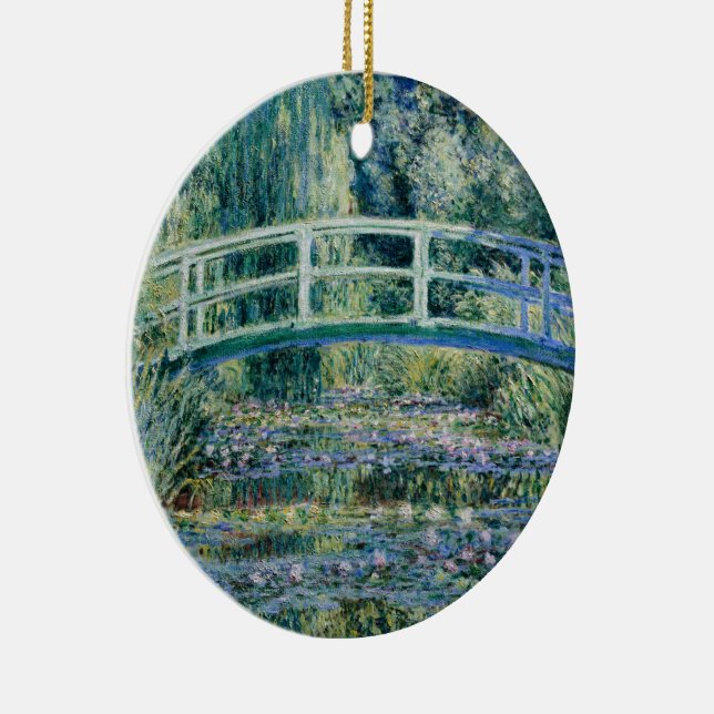 Monet - Water Lilies und japanische Brücke Keramik Ornament (Rechts)