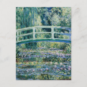 Monet - Water Lilies und japanische Brücke Postkarte