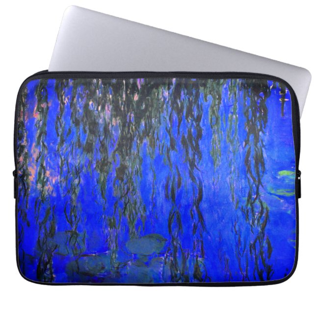 Monet Water Lilies und Weeping Willow Branches Laptopschutzhülle (Vorderseite)