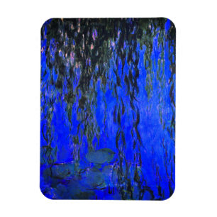 Monet Water Lilies und Weeping Willow Branches Magnet