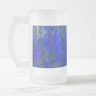 Monet Water Lilies und Weeping Willow Branches Mattglas Bierglas