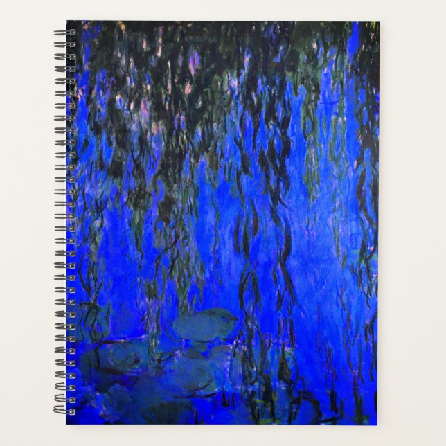 Monet Water Lilies und Weeping Willow Branches Planer (Vorderseite)