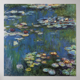 Monet Water Lilies Vintag Art Poster