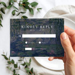 Monet Water Lilies Wedding RSVP Karte<br><div class="desc">Erstellen Sie Ihre eigenen personalisierten Hochzeitskarten mit Claude Monet Water Lilies Malerei</div>