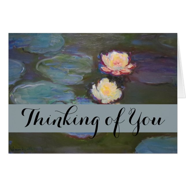 Monet Water Lily Lilies Pond Wasserlilien Malerei (Vorderseite (Horizontal))