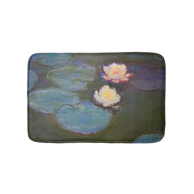 Monet Water Lily Lilies Pond Wasserlilien Malerei Badematte (Vorderseite)