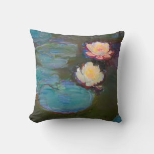 Monet Water Lily Lilies Pond Wasserlilien Malerei Kissen