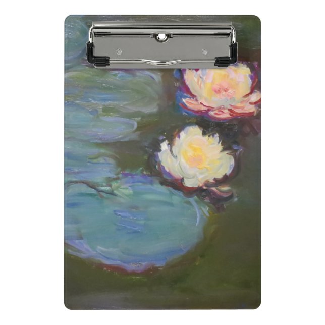 Monet Water Lily Lilies Pond Wasserlilien Malerei Mini Klemmbrett (Vorderseite)