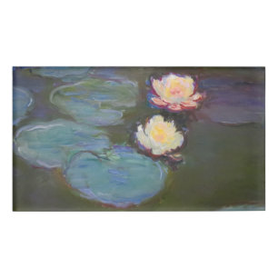 Monet Water Lily Lilies Pond Wasserlilien Malerei Namenschild