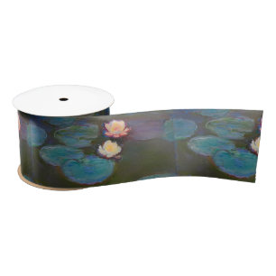 Monet Water Lily Lilies Pond Wasserlilien Malerei Satinband