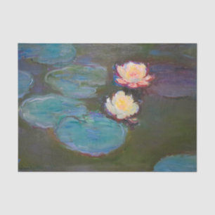 Monet Water Lily Lilies Pond Wasserlilien Malerei Seidenpapier