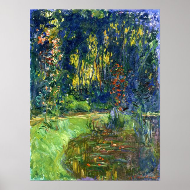 Monet - Water Lily Pond at Giverny 1919 Poster (Vorne)