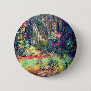 Monet Water Lily Pond Button