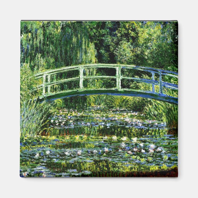 Monet - Water Lily Pond, grün Magnet (Vorne)