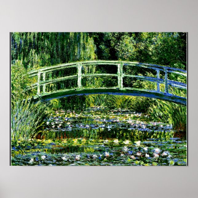 Monet - Water Lily Pond, grün Poster (Vorne)