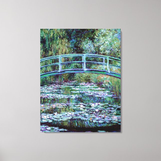 Monet - Water Lily Pond & Japanese Bridge Leinwanddruck (Vorderseite)