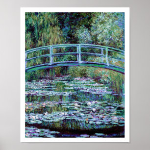 Monet - Water Lily Pond & Japanese Bridge Poster