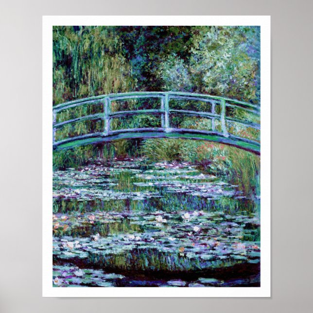 Monet - Water Lily Pond & Japanese Bridge Poster (Vorne)