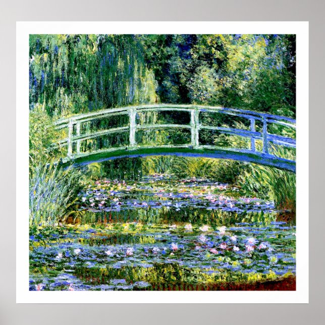 Monet - Water Lily Pond & Japanese Bridge Poster (Vorne)