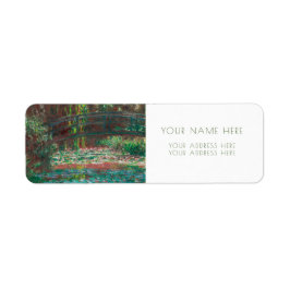 MONET "WATER LILY POND" RETURN ADDRESS LABEL