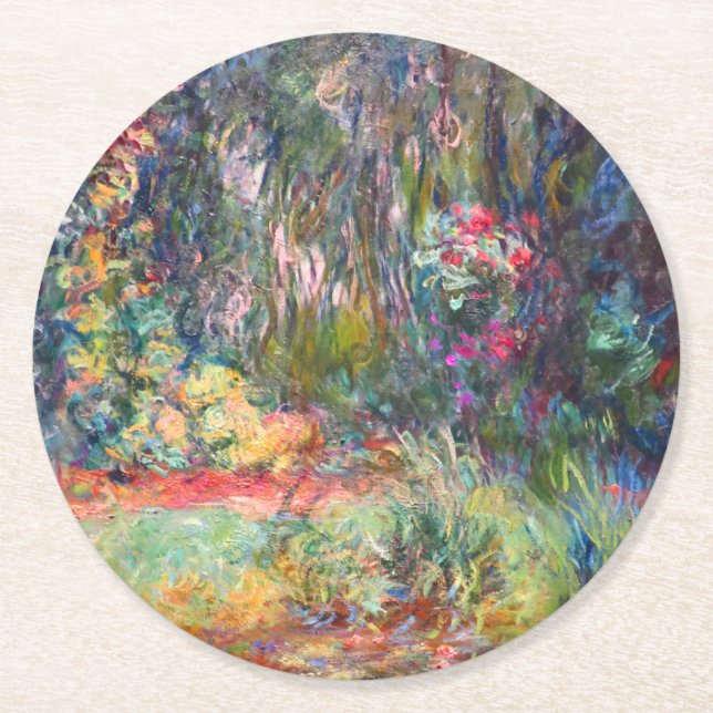 Monet Water Lily Pond Runder Pappuntersetzer (Vorderseite)