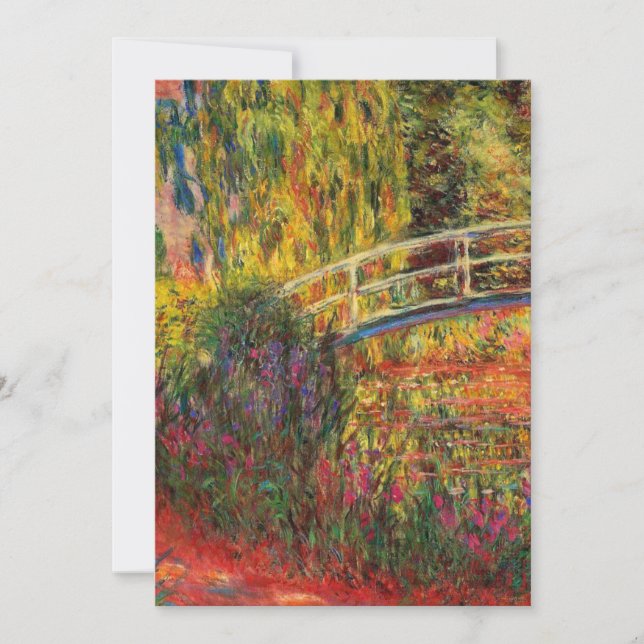 Monet Water Lily Pond und Water Irises Save The Date (Vorderseite)