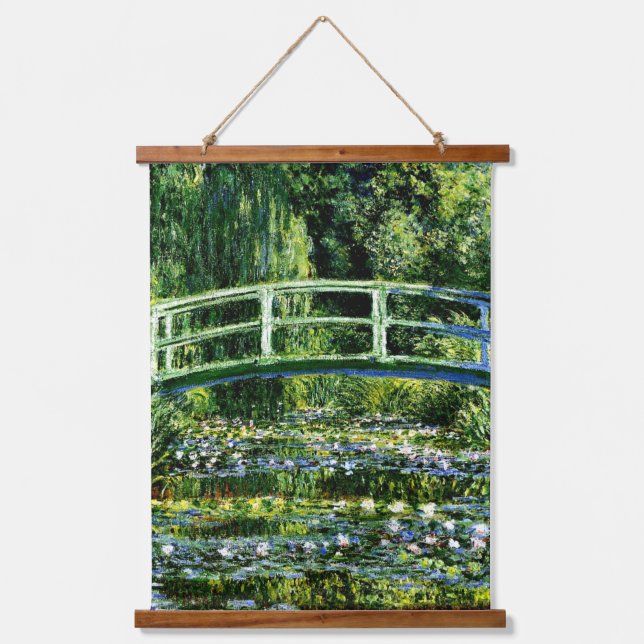 Monet - Water Lily Pond Wandteppich Mit Holzrahmen (Vorderseite)