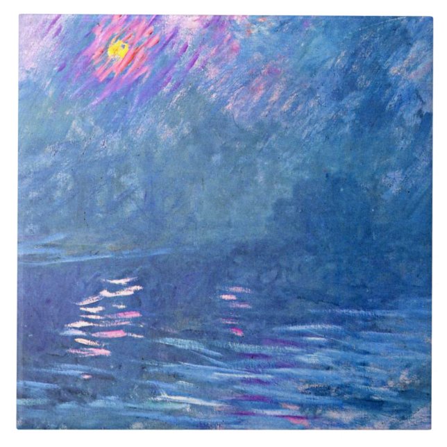 Monet - Water Loo Bridge, berühmtes Bild, Fliese (Vorderseite)