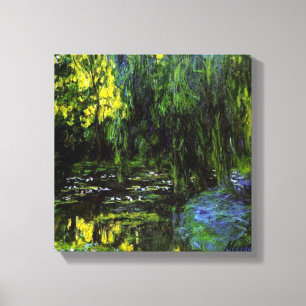 MONET WEEPING WILLOWS Stretched Canvas Print Leinwanddruck