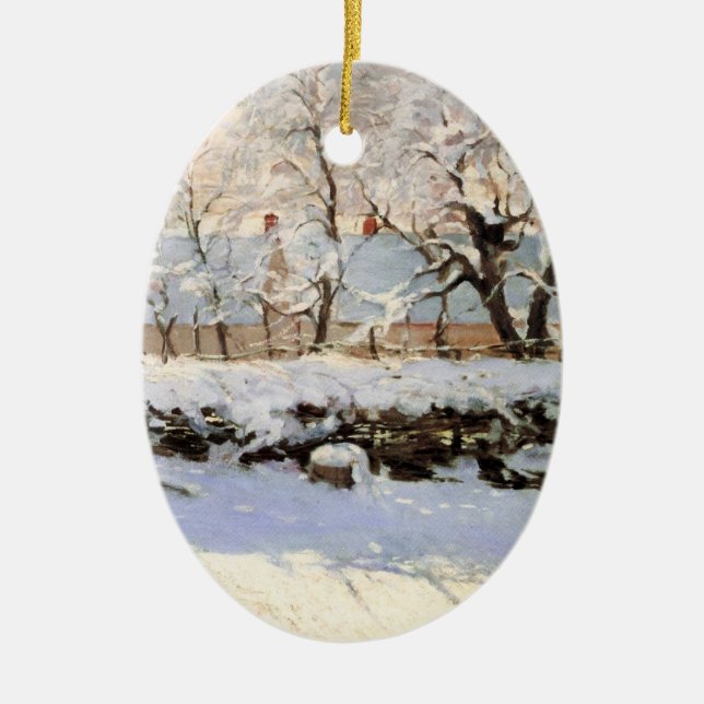 Monet Weihnachtsverzierungen Keramikornament (Vorne)