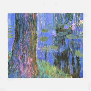 Monet - Weinen von Willow und Water Lily Pond, Fleecedecke