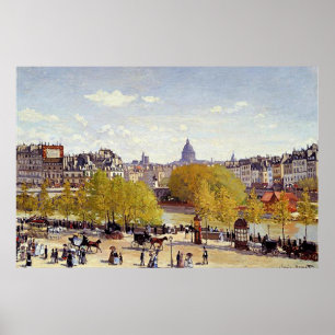 Monet - Wharf von Louvre, Paris, Poster
