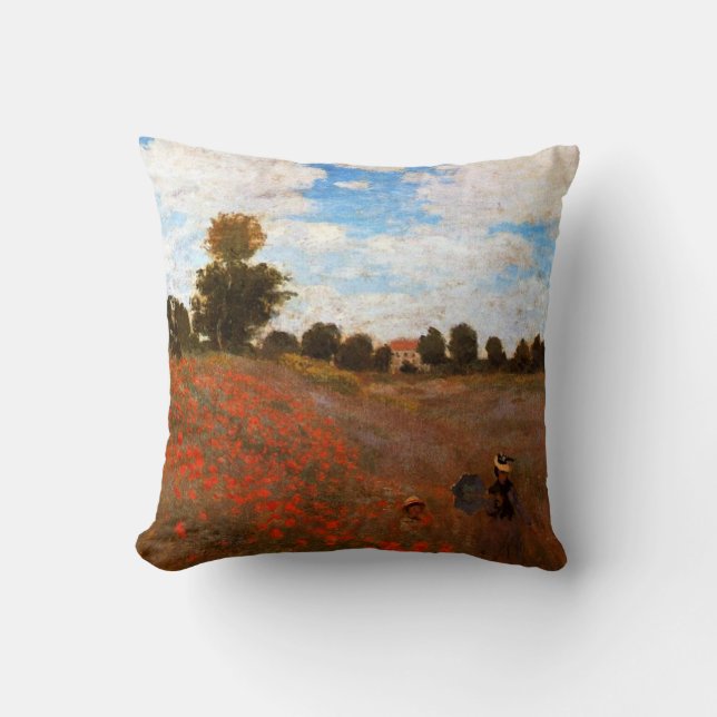 Monet - Wilde Poppies Kissen (Vorderseite)