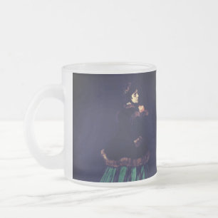 Monet Woman in grünem Kleid Mattglastasse