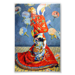 Monet Woman in japanischem Kostüm Fotodruck