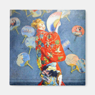 Monet Woman in japanischem Kostüm Magnet