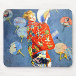Monet Woman in japanischem Kostüm Mousepad