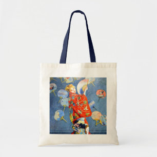 Monet Woman in japanischem Kostüm Tragetasche