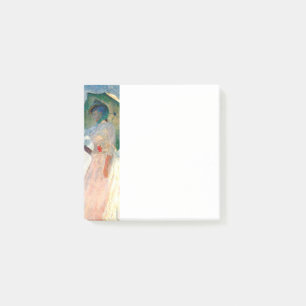 Monet Woman mit einem Parasol gegenüber Links Post Post-it Klebezettel