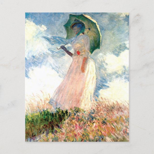 Monet Woman mit einem Sonnenschirm gegenüber Links Flyer (Vorne)
