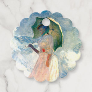 Monet Woman mit einem Sonnenschirm gegenüber Links Geschenkanhänger