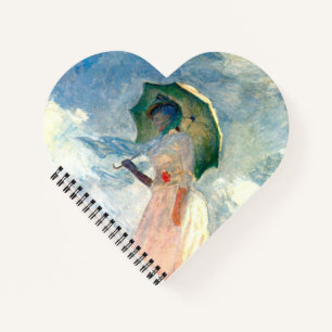 Monet Woman mit einem Sonnenschirm gegenüber Links Notizbuch