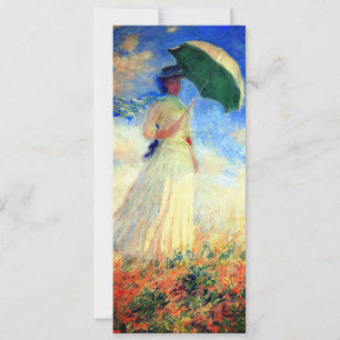 Monet Woman mit einem Sonnenschirm rechts Einladung