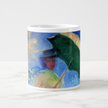 Monet Woman mit einem Sonnenschirm rechts