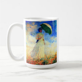 Monet Woman mit einem Sonnenschirm rechts Kaffeetasse
