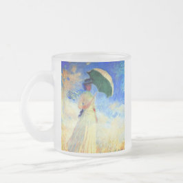 Monet Woman mit einem Sonnenschirm rechts Mattglastasse