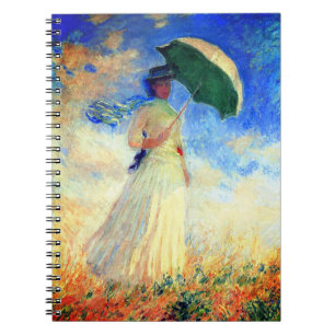 Monet Woman mit einem Sonnenschirm rechts Notizblock
