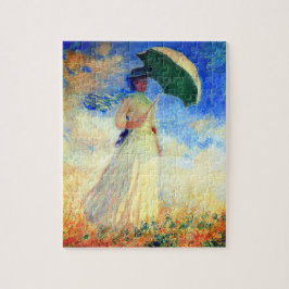 Monet Woman mit einem Sonnenschirm rechts Puzzle